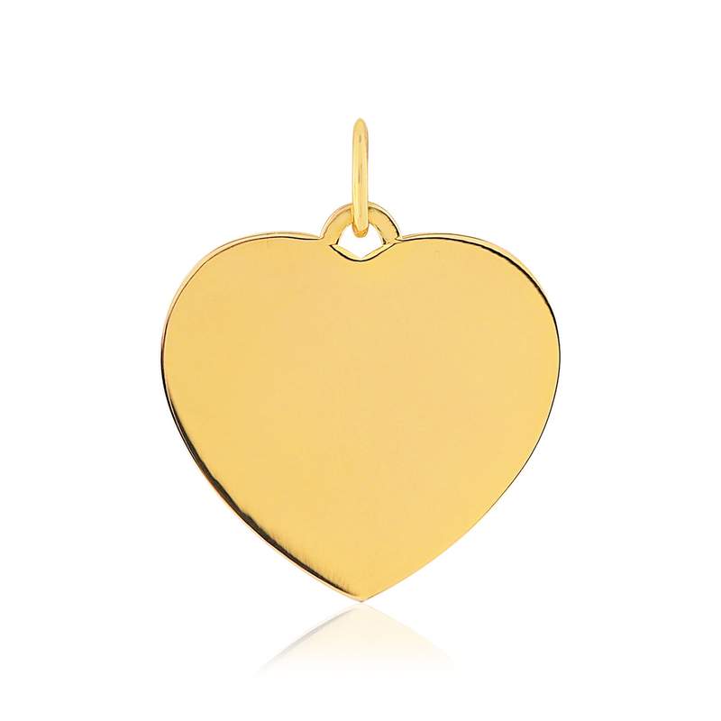 Pendentif plaqué or coeur - vue 1