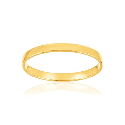 Wedding band 1/2 curved 2 mm gold 375 yellow