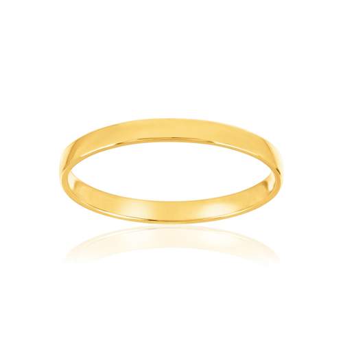 Trouwring 1/2 gebogen 2 mm goud 375 geel