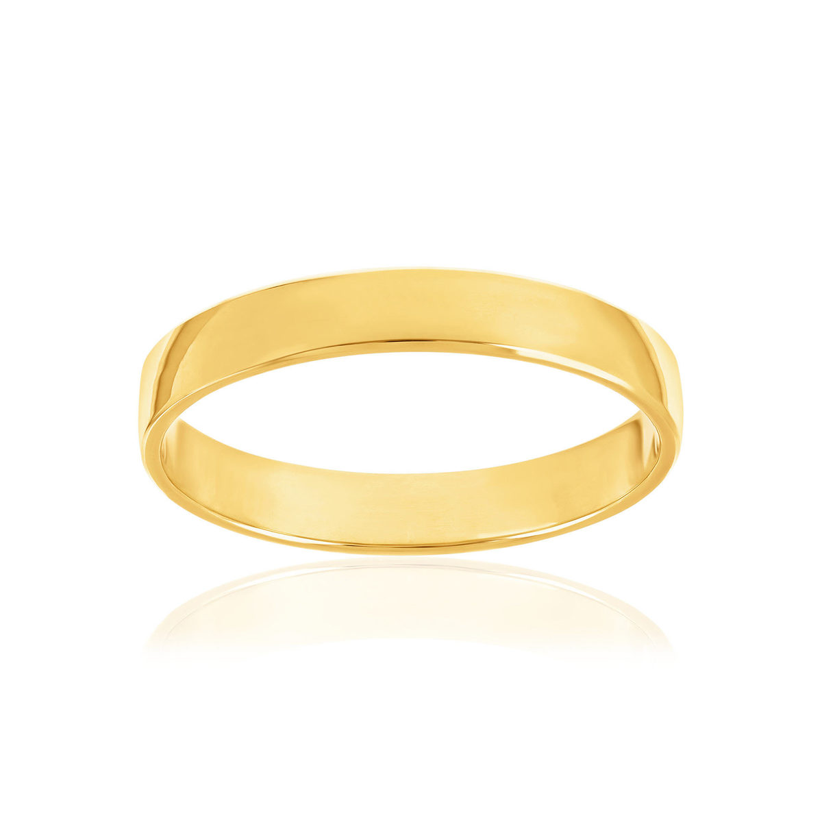 Alliance ruban confort 1/2 bombé or 375 jaune 3 mm