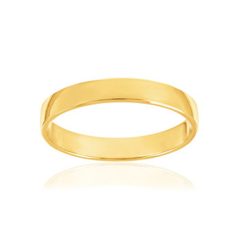 Alliance ruban confort 1/2 bombé or 375 jaune 3 mm