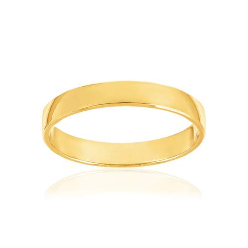 Alliance ruban confort 1/2 bombé or 375 jaune 3 mm