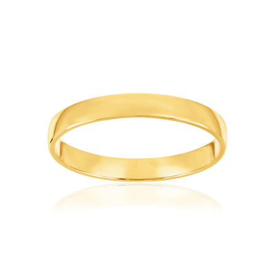 Alliance ruban 1/2 bombé 3 mm or 375 jaune