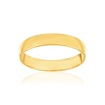 Alliance ruban confort 1/2 bombé or 375 jaune 4 mm