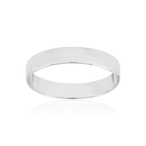 Alliance ruban confort 1/2 bombé or 375 blanc 4 mm