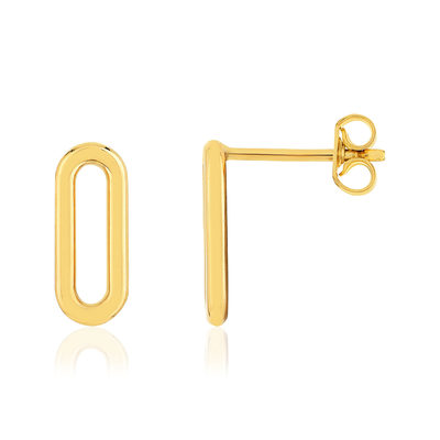 Boucles d'oreilles or 375 jaune - vue 1