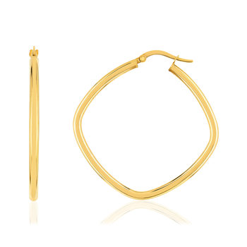 Créoles or 375 jaune losange