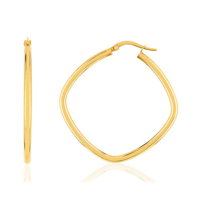 Créoles or 375 jaune losange