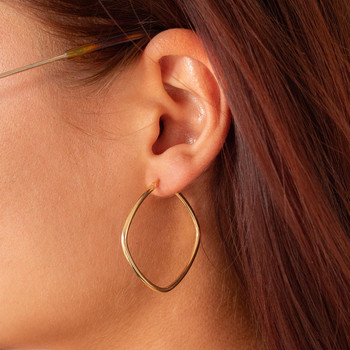 Créoles or 375 jaune losange