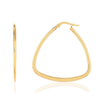 Créoles or 375 jaune triangle