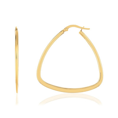 Créoles or 375 jaune triangle