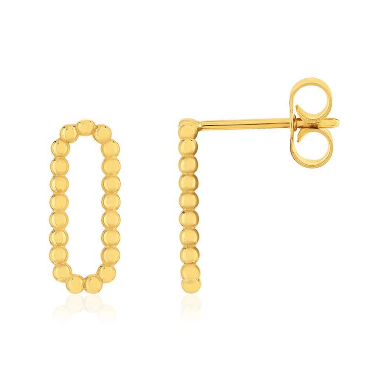 Boucles d'oreilles or 375 jaune - vue 1