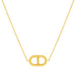 Collier or 375 jaune motif maille marine 45cm - vue 1