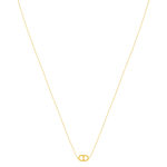 Collier or 375 jaune motif maille marine 45cm - vue 2