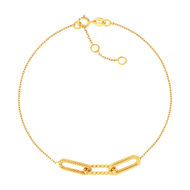 Bracelet or 375 jaune 19.5 cm