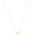 Collier or 375 jaune 3 motifs grain de café 45cm - vue 1