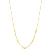 Collier or 375 jaune 5 motifs grain de café 45 cm - vue V2