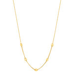 Collier or 375 jaune 5 motifs grain de café 45 cm - vue 2