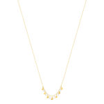 Collier or 375 jaune pampilles coeurs et zirconias 45cm - vue 2