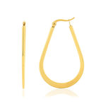 Boucles d'oreilles pendants acier inoxydable doré - vue 1