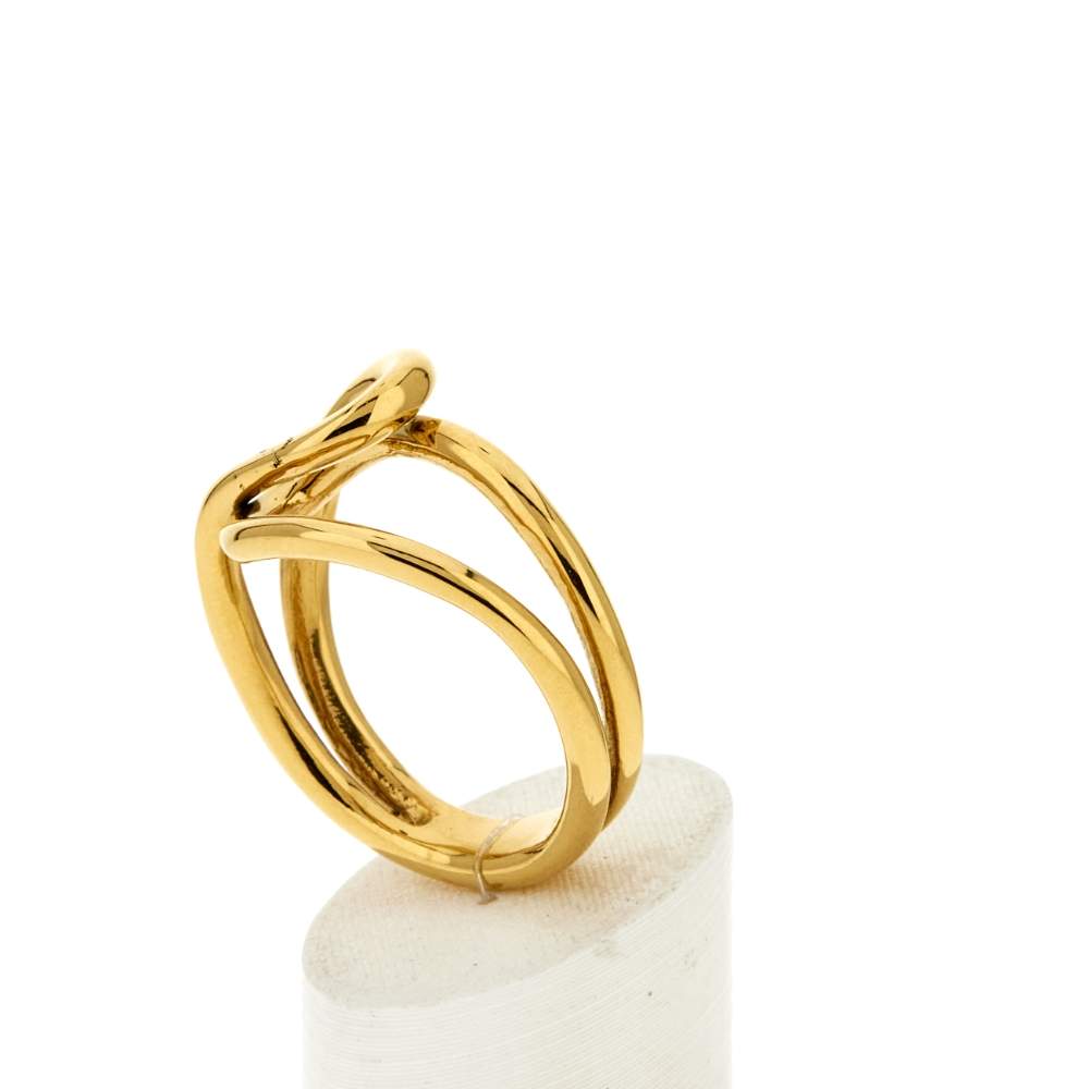 Bague acier jaune - vue 4