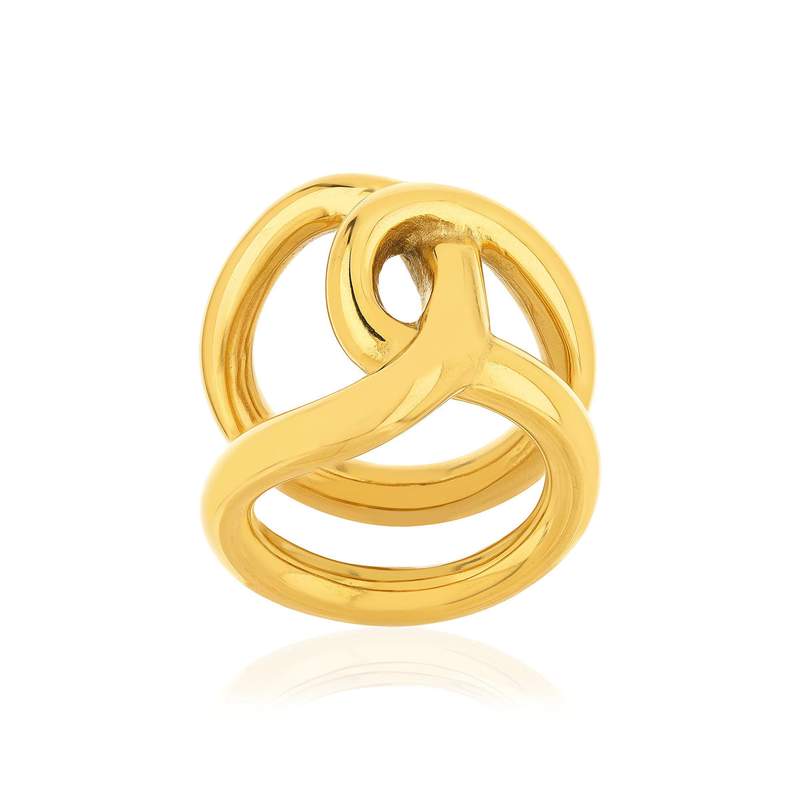 Yellow steel ring - view 1