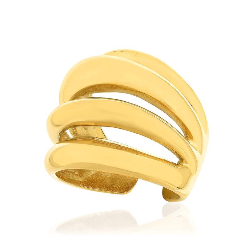 Bague acier jaune - vue D1