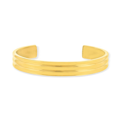 Bracelet jonc acier jaune - vue 1
