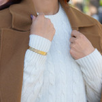 Bracelet jonc acier jaune - vue porté 2