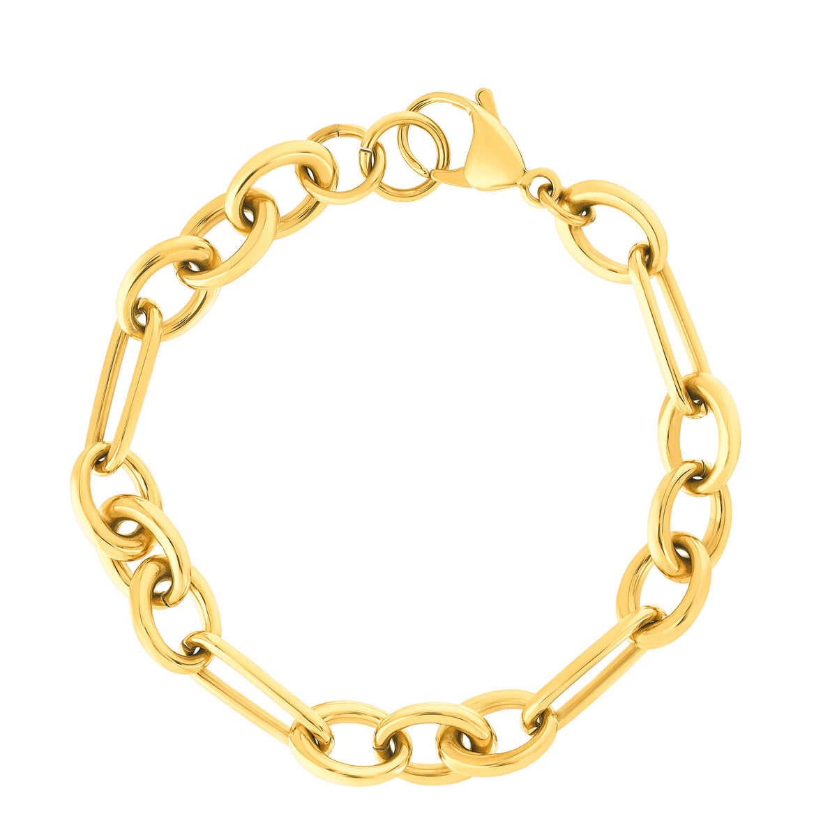 Bracelet acier jaune 20 cm