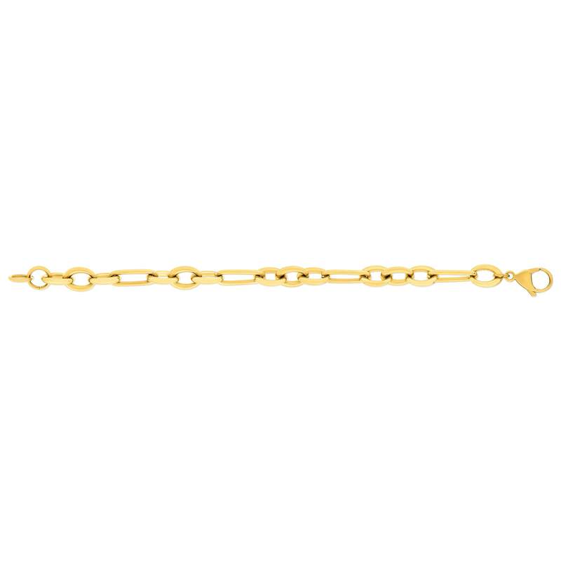 20 cm geel stalen armband - bekijk 2