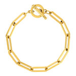 Bracelet acier jaune 19,5 cm - vue 1