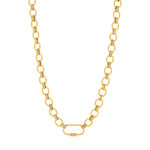 Collier acier jaune maille fantaisie 48 cm - vue 2