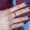 Bague or 375 jaune pierres fines - vue Vporté 1