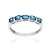 375 white gold ring with treated blue topaz stones - view V1