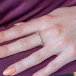 Bague or 375 2 tons zirconias - vue porté 1