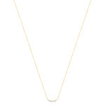 Collier or 375 2 tons 7 zirconias - vue 2