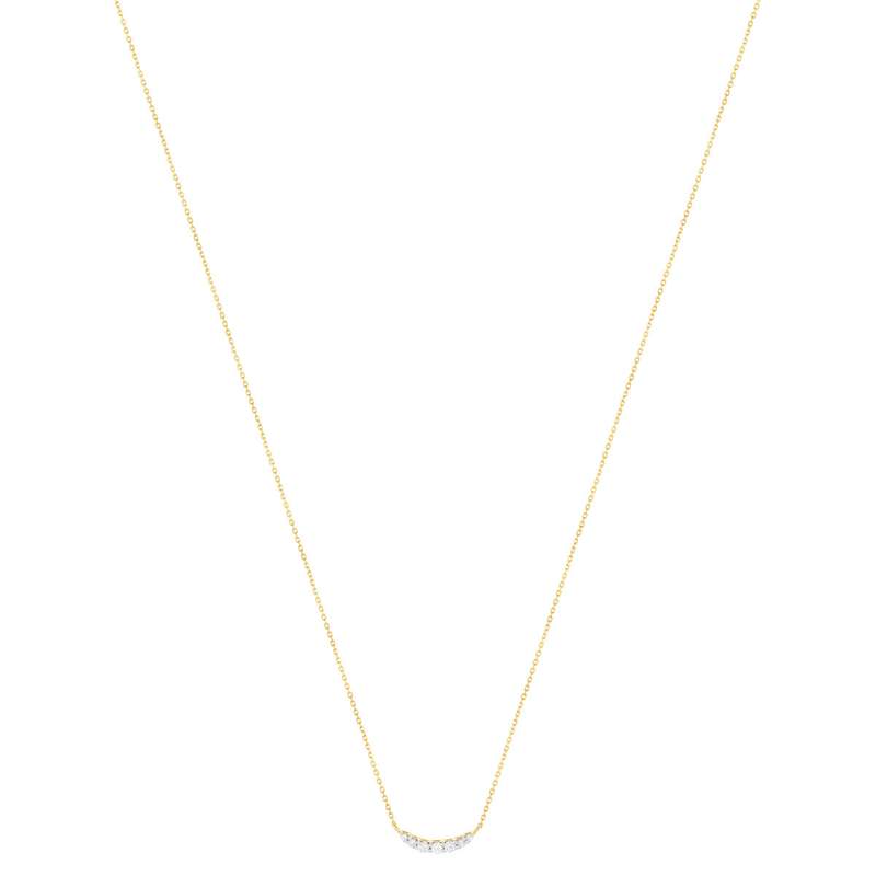 Collier or 375 2 tons 7 zirconias - vue 2