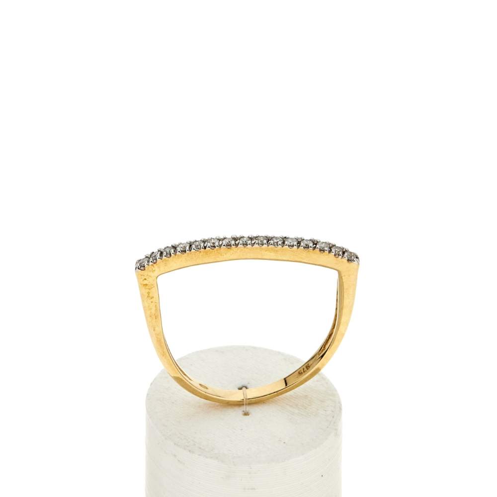 Bague or 375 2 tons diamants - vue 1