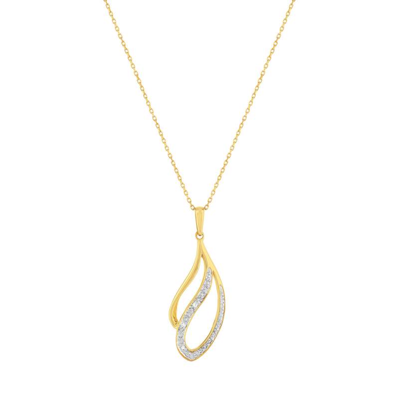 Collier or 375 2 tons diamants 45 cm avec anneau de raccourcissement à 42 cm - vue 1