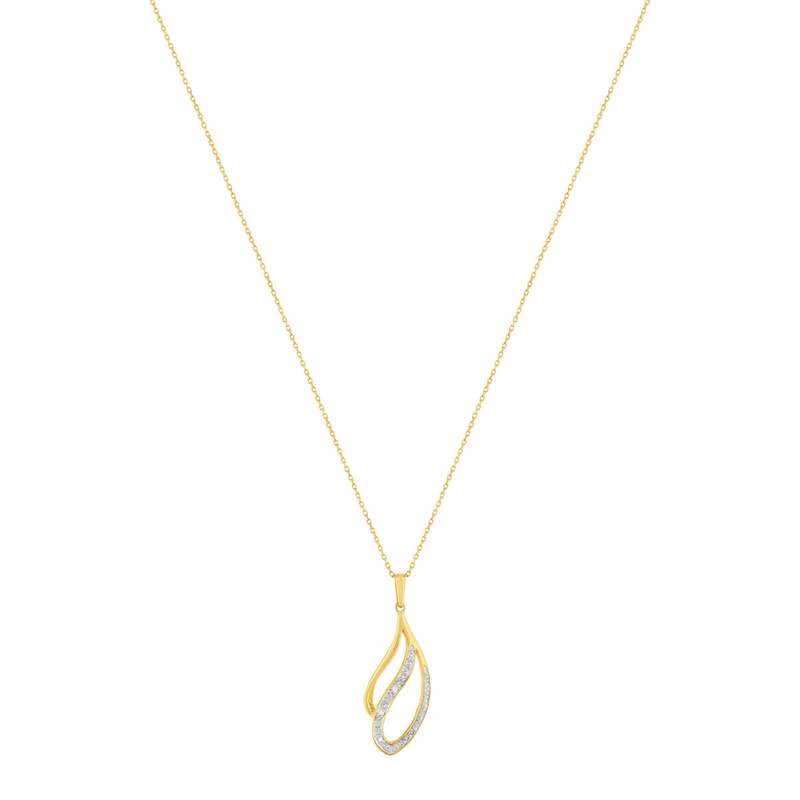 Collier or 375 2 tons diamants 45 cm avec anneau de raccourcissement à 42 cm - vue 2