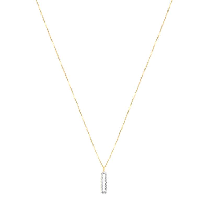 Collier or 375 2 tons diamants 45cm avec anneau de raccourcissement à 42 cm - vue 2