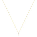 Collier or 375 2 tons perles de culture de Chine et diamants 45 cm avec anneau de raccourcissement à 42 cm - vue 2