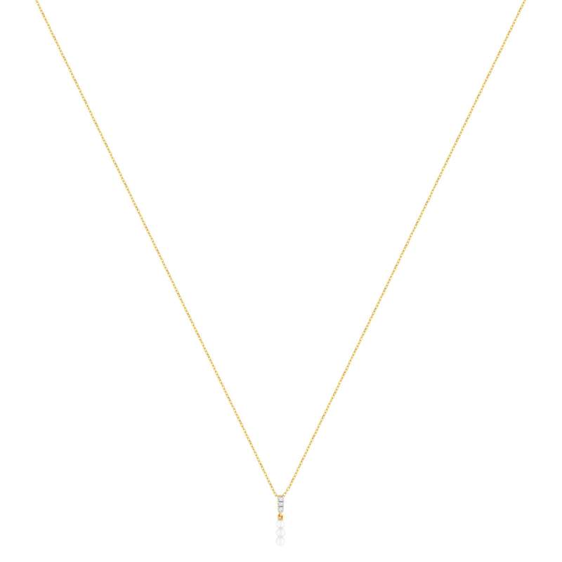Collier or 375 2 tons perles de culture de Chine et diamants 45 cm avec anneau de raccourcissement à 42 cm - vue 2