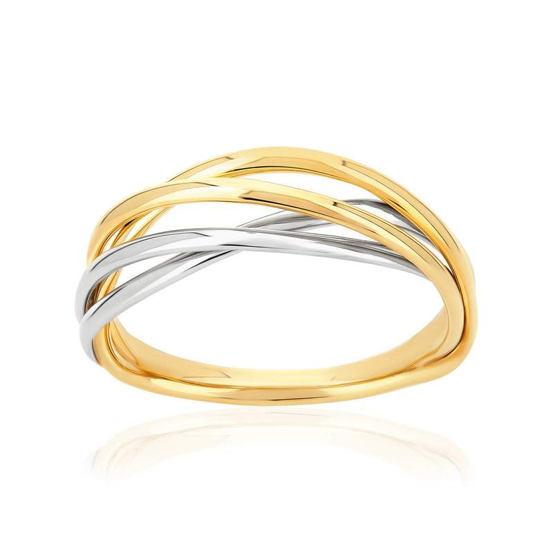 Bague or 375 2 tons - vue 1