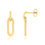 Boucles d'oreilles or 375 jaune pendants - vue 1