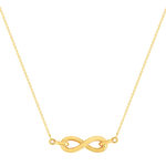 Collier or 375 jaune motif infini 42,5 cm - vue 1