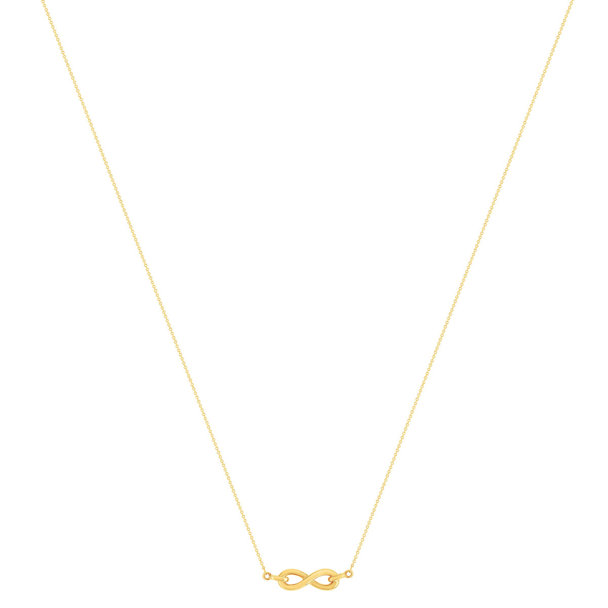 Collier or 375 jaune motif infini 42,5 cm - vue 2