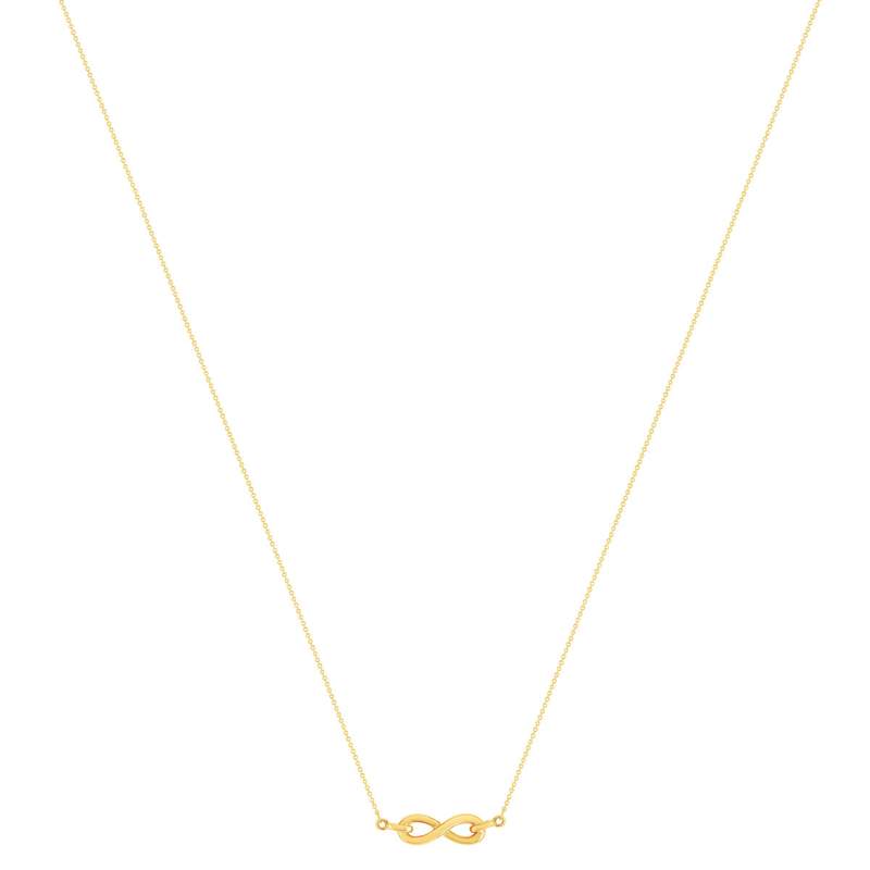 Collier or 375 jaune motif infini 42,5 cm - vue 2