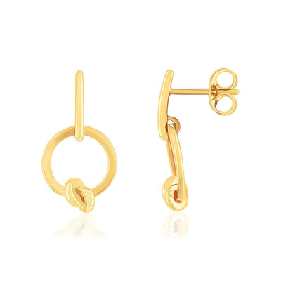 Boucles d'oreilles or 375 jaune - vue 1
